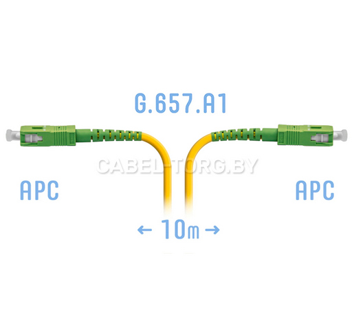 Патч-корд оптический SC/APC SM G.657.A1 10 метров №1 - cabel-torg