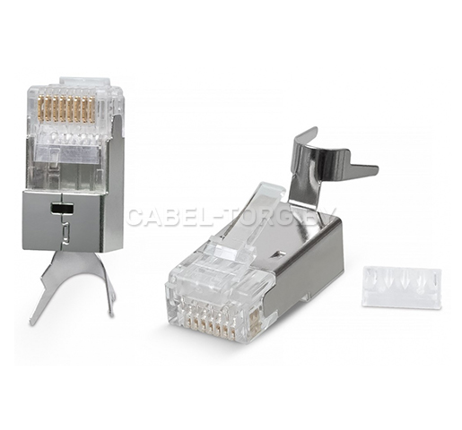 Коннектор для витой пары RJ45 FTP cat 7 8P8C  экранированный. №1 - cabel-torg