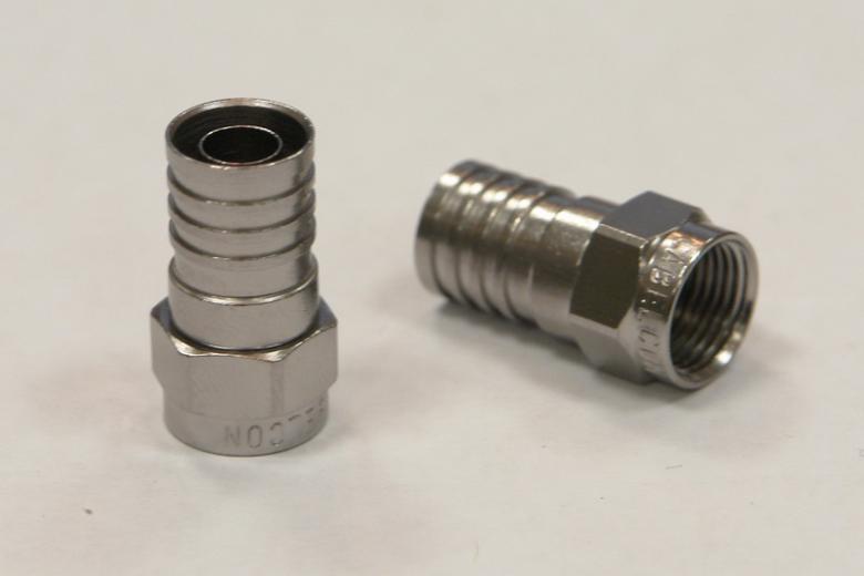 Коннектор для коаксиального кабеля RG6 ALM (обжимной). (GM-F-16B) №1 - cabel-torg