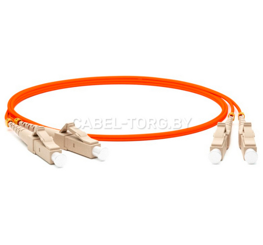 Патчкорд оптический LC/UPC-LC/UPC, MM(50/125), DX, 0,5м №1 - cabel-torg