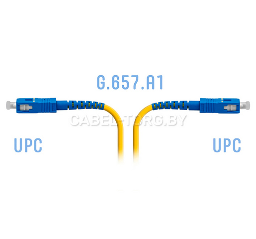 Оптический патчкорд SC/UPC SM G.657.A1-SX- 3.0 LSZH yellow 20m №1 - cabel-torg
