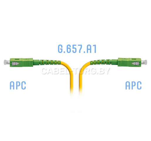 Патч-корд оптический SNR-PC SC/APC-SC/APC 3.0 mm 9/125 Simple LSZH (5m). №1 - cabel-torg