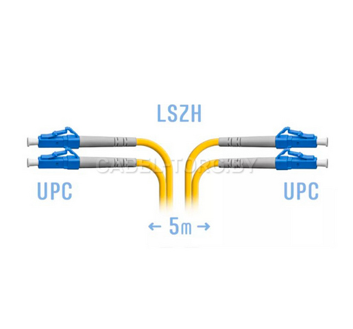 Патчкорд оптический LC/UPC-LC/UPC, SM(9/125), DX, 5м №1 - cabel-torg