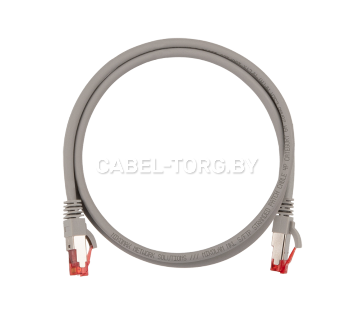 Патч-корд S/FTP 4 пары, Кат.6а LSZH 1 м №1 - cabel-torg