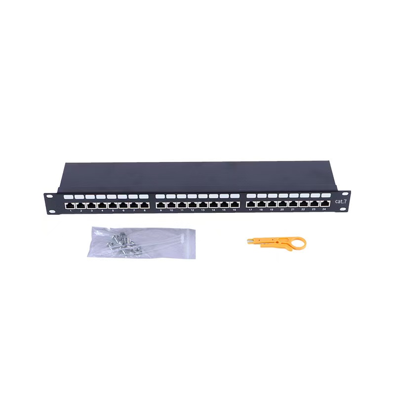 Коммутационная панель 19", 1U, 24 порта, CAT7, экранированная. CabelTorg №1 - cabel-torg