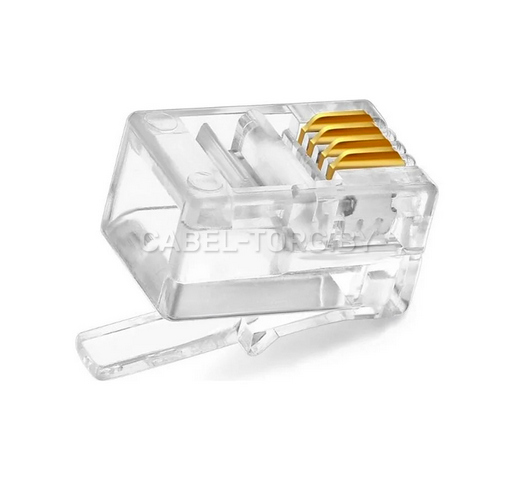 Штекер телефонный 4p4c RJ9 упаковка 100шт №1 - cabel-torg