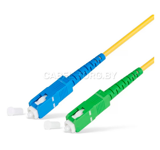 Патчкорд оптический SC/UPC-SC/APC, SM G652D, 3.0mm, LSZH, 1m №1 - cabel-torg