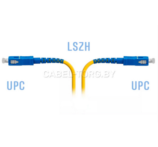 Патчкорд оптический SC/UPC-SC/UPC, SM(9/125), SX, 1м №1 - cabel-torg