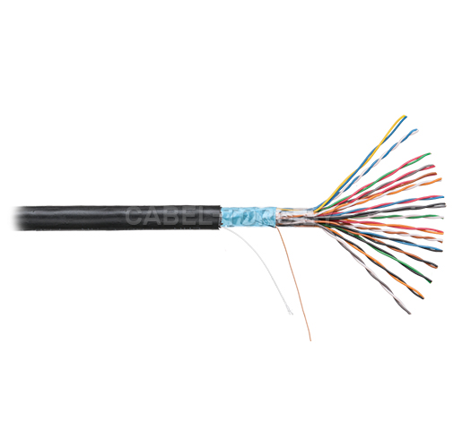 Кабель NETLAN F/UTP 16 пар, Кат.5 (Класс D), 100МГц, одножильный, BC (чистая медь), внешний, PE до №1 - cabel-torg