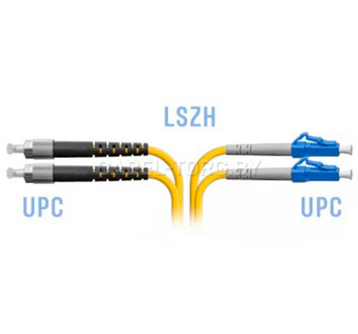 Патчкорд оптический FC/UPC-LC/UPC, SM(9/125), DX, 10м №1 - cabel-torg