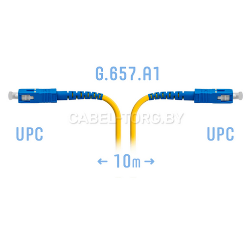 Патчкорд оптический SC/UPC SM G.657.A1 10 метров №1 - cabel-torg