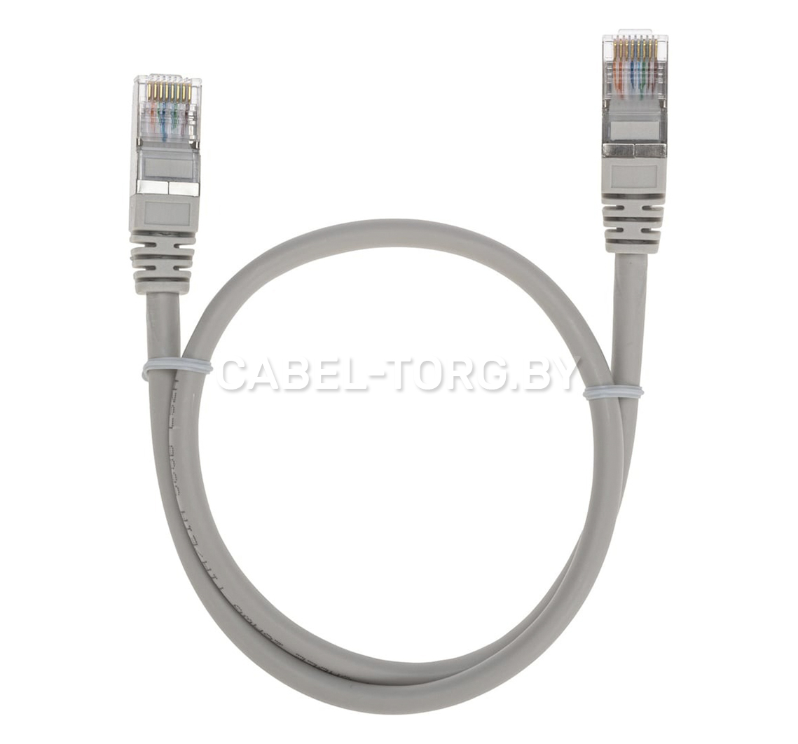 Патч-корд витая пара S/FTP 5е LSZH solid 0,5 м №1 - cabel-torg