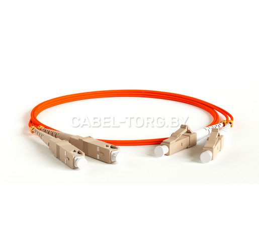 Патчкорд оптический SC/UPC-LC/UPC, MM(50/125), DX, 10м (OM2) №1 - cabel-torg